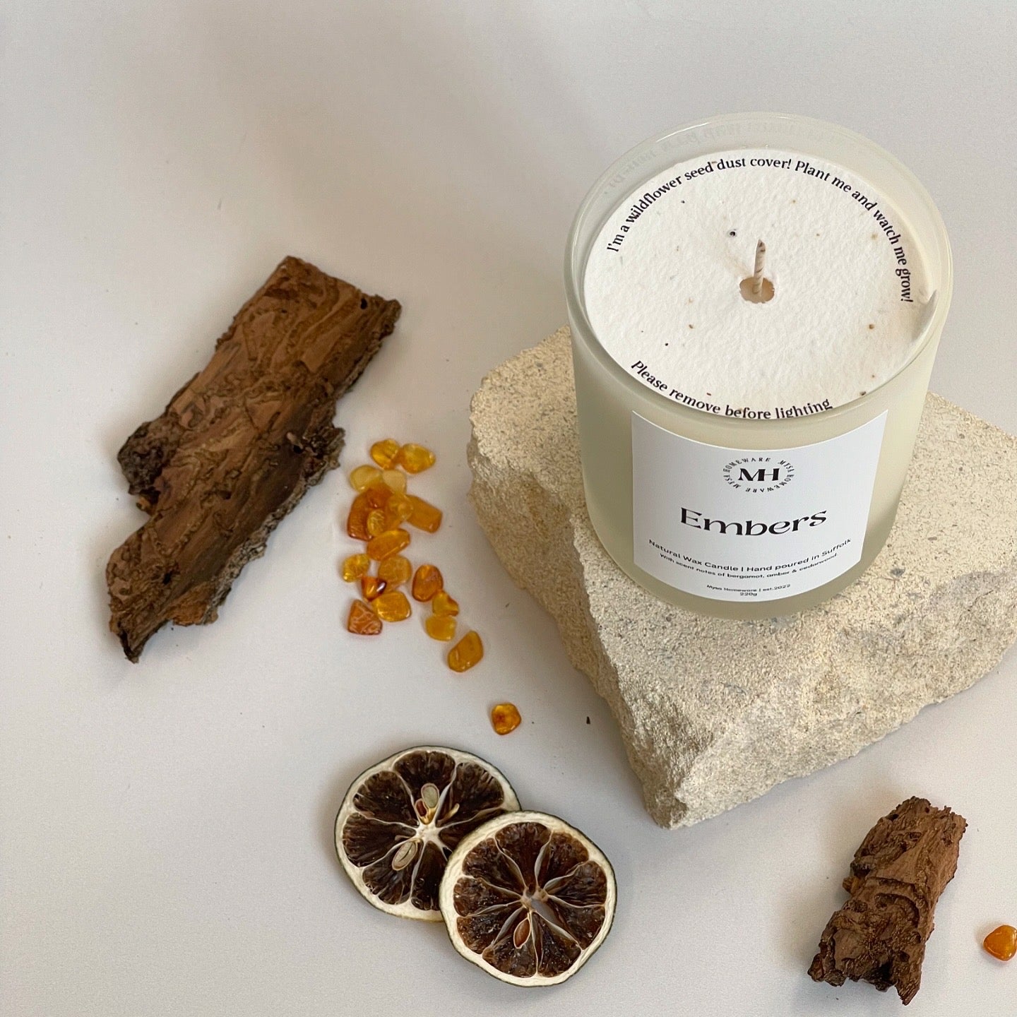 Embers Candle ~ Cedarwood & Amber