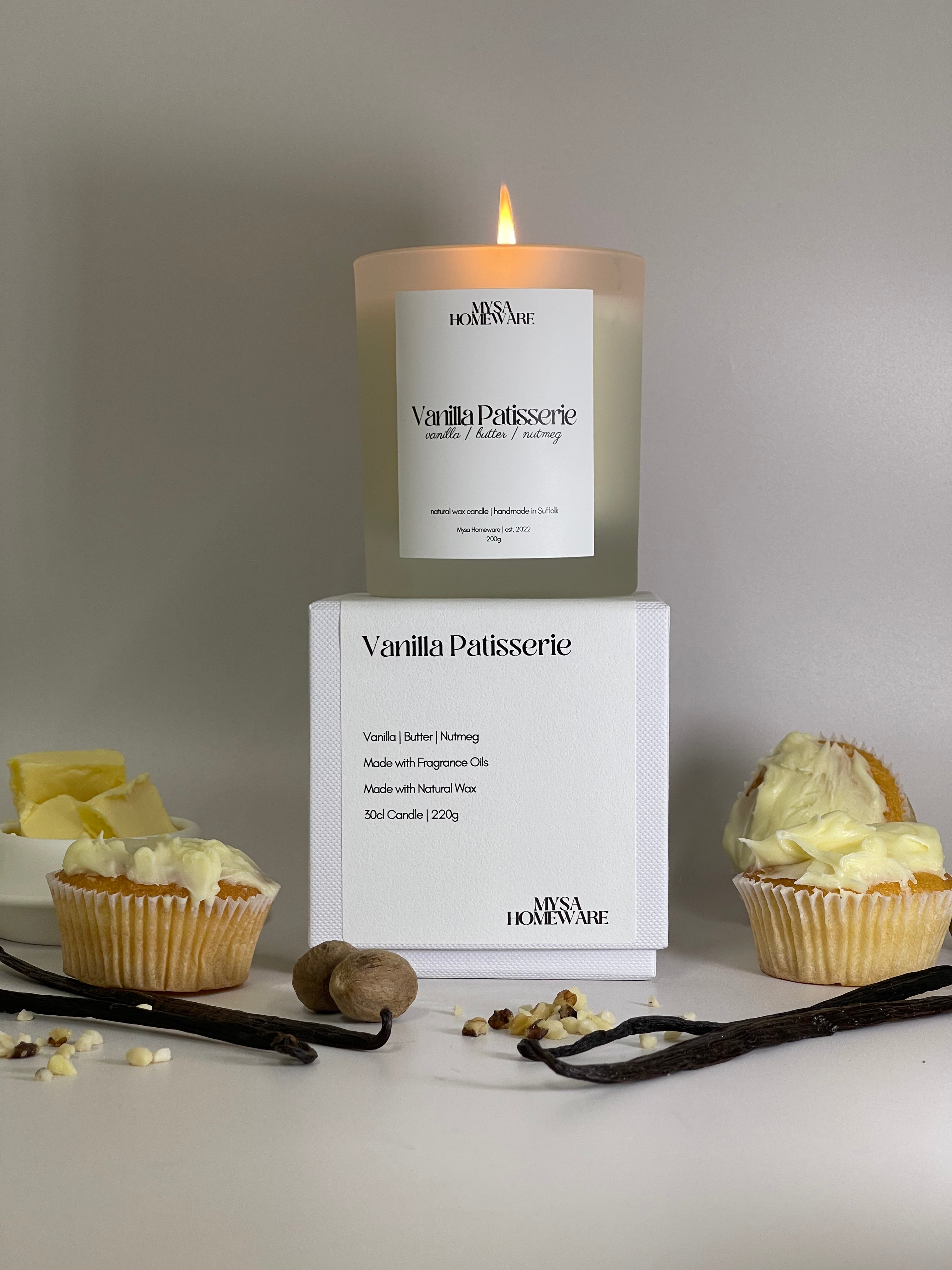 Vanilla Patisserie Candle ~ Vanilla & Nutmeg