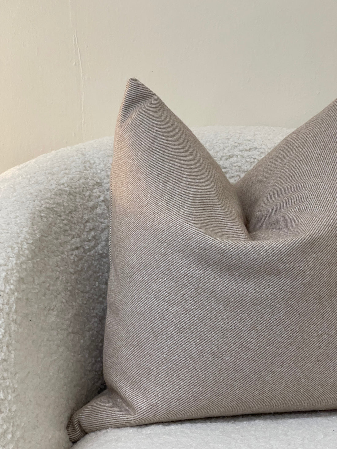 Wool Effect Cushion Cover | Beige