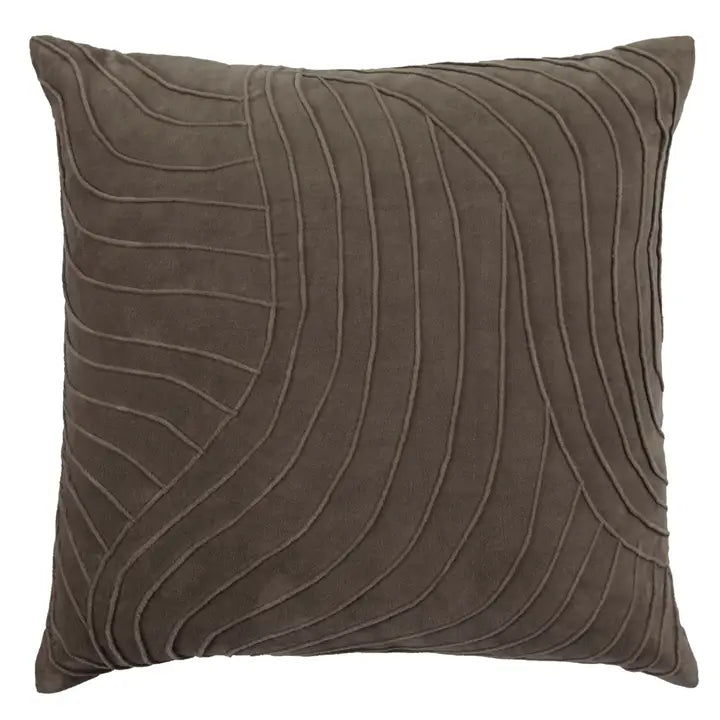 Waterfall Embroidered Cushion Cover Iron / 50x50