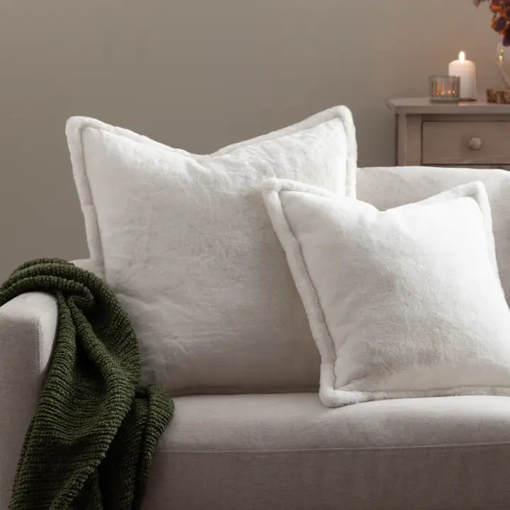 Kallu Faux Fur Cushion Cover Ecru / 45x45