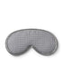 Grey waffle eye mask filled with lavender, crafted by Chalk for relaxation and restful sleep.