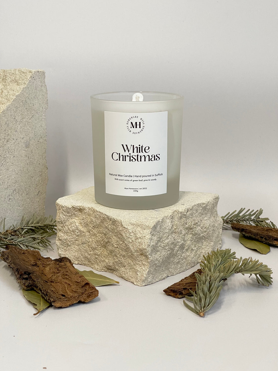 White Christmas Handmade Candle - Limited Edition