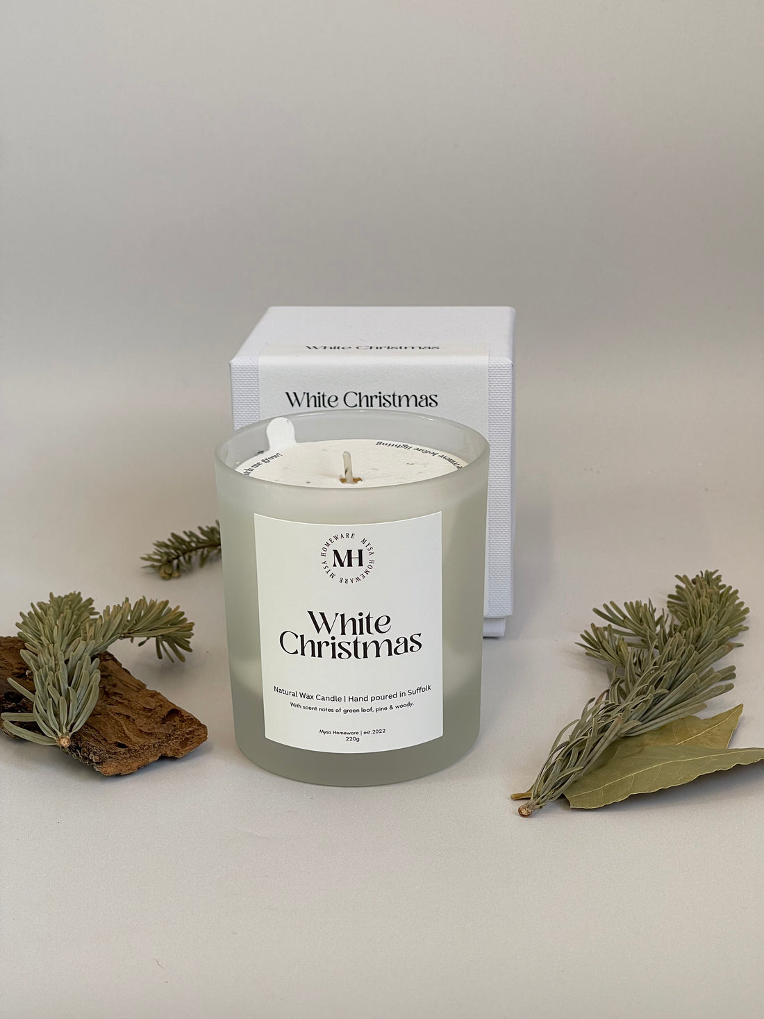 White Christmas Handmade Candle - Limited Edition